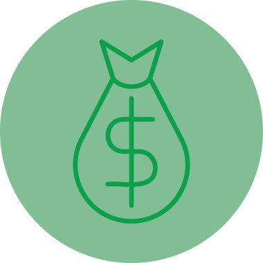 Dolar simgesi vektör illüstrasyonu