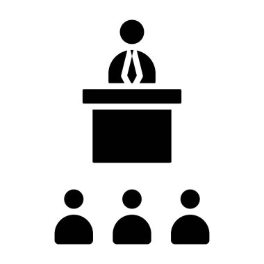 Konferans simgesinin vektör illüstrasyonu