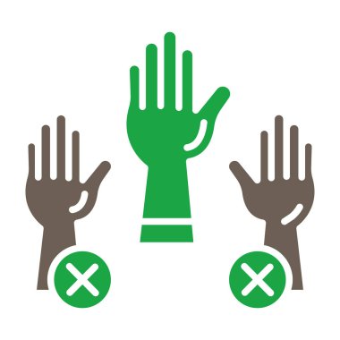 el işareti simgesi vektör çizimi yok