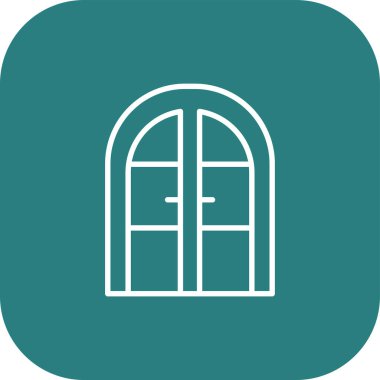 Kapı web simgesi, vektör çizim