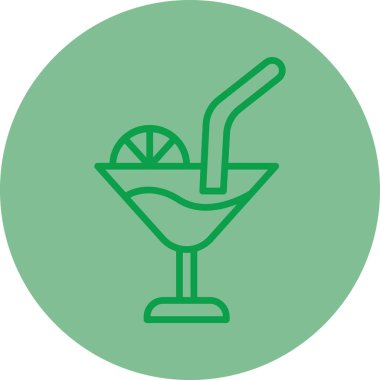 Kokteyl. Web simgesi basit tasarım