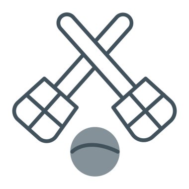 Tek bir izole golf ikonunun vektör çizimi