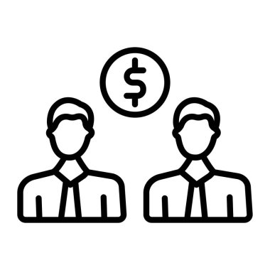 İş ve finans simgesinin vektör illüstrasyonu