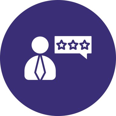 Logo web ve mobil uygulama tasarımı için beyaz arkaplanda izole edilmiş müşteri derecelendirme simgesi vektörü, müşteri derecelendirme logosu kavramı