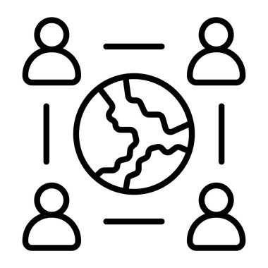 ağ simgesi, vektör illüstrasyonu