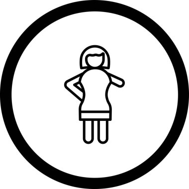 Kadın. Web simgesi basit tasarım