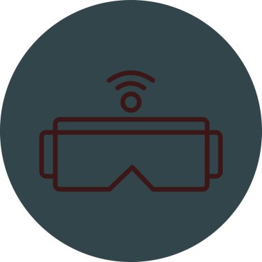 Vr. Web simgesi basit illüstrasyon