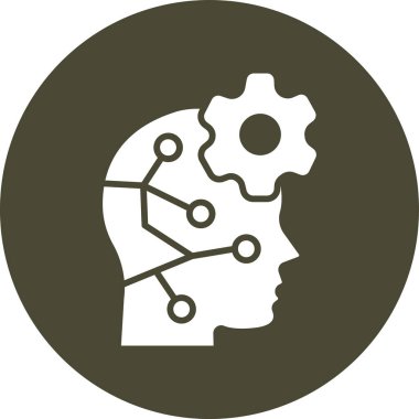 beyin ikonu vektör illüstrasyonu