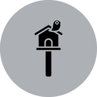 ev vektörü düz renk simgesi