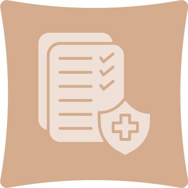 tıbbi sigorta simge vektör çizim