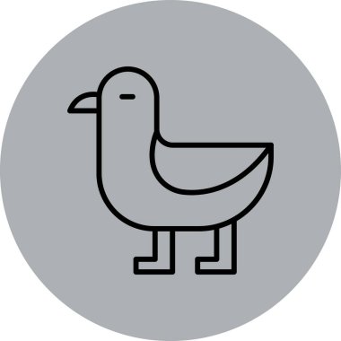 Kuş simgesinin vektör illüstrasyonu