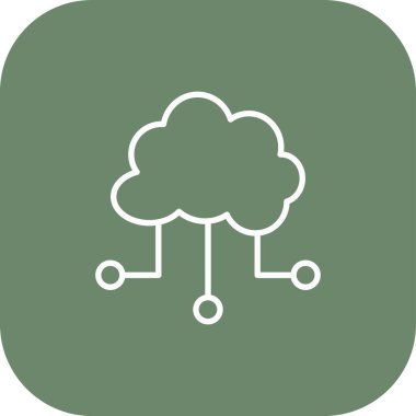 Bulut hesaplama simgesi, teknoloji illüstrasyonu