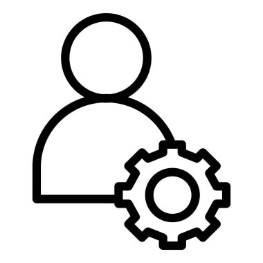 kullanıcı vektörü ince çizgi simgesi