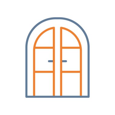 Şeffaf bir arka planda kapı vektör çizimi. Birinci kalite semboller. Konsept ve grafik tasarımı için vuruş simgesi.