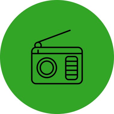Radyo simgesinin vektör illüstrasyonu