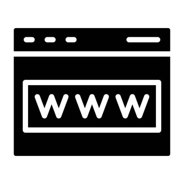 tarayıcı simgesi vektör illüstrasyonu