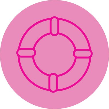 Pembe bir simgenin vektör illüstrasyonu