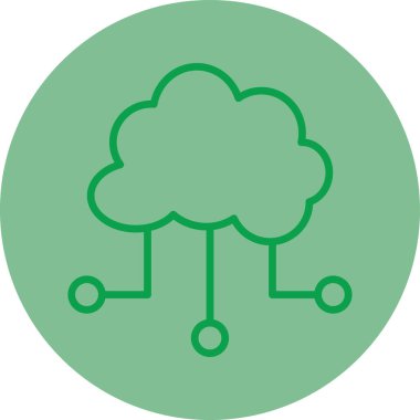 Bulut. Web simgesi basit illüstrasyon