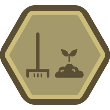 Bitki simgesinin vektör illüstrasyonu