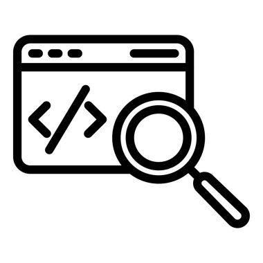 tarayıcı kodu vektör çizgisi simgesi