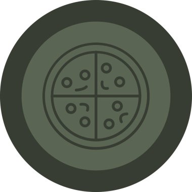 pizza. Web simgesi vektör illüstrasyonu