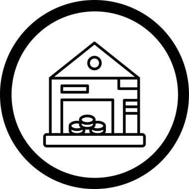 Veri Deposu simgesi, vektör illüstrasyonu