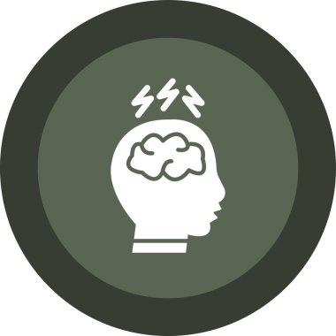 vektör biçiminde beyin ampulü simgesi