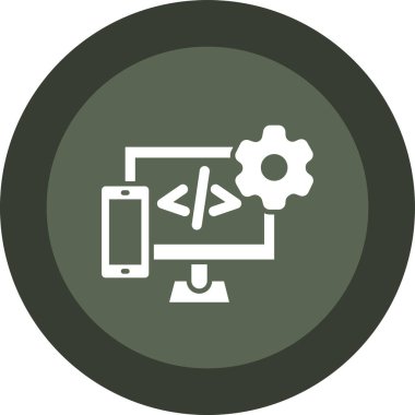 Web geliştirme vektör simgesi