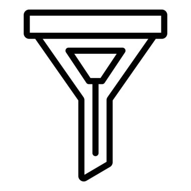 huni simgesi vektörü. İnce çizgi işareti. İzole edilmiş kontür sembolü gösterimi