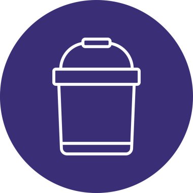 vektör çizim çöp tenekesi