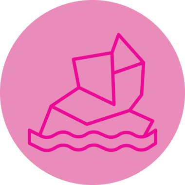 Gemi. Web simgesi basit illüstrasyon