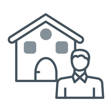 ev evi simgesi vektör illüstrasyonu