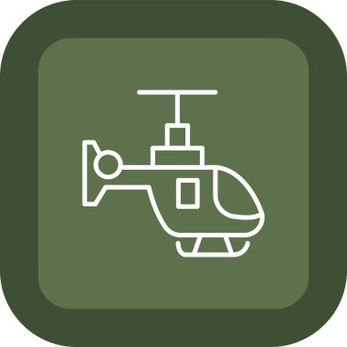 Soyut arkaplanda helikopter simgesi izole edildi