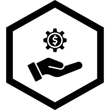 Para yönetimi düz vektör simgesi.