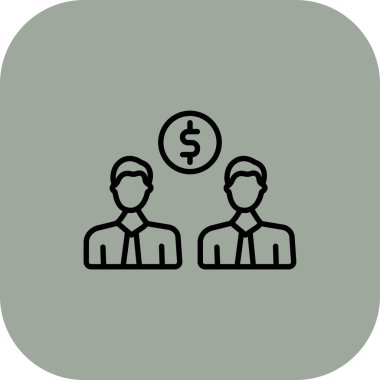 İş adamları simgesi satır