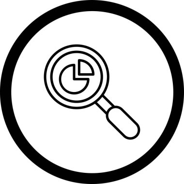 Arama simgesi, basit vektör illüstrasyonu