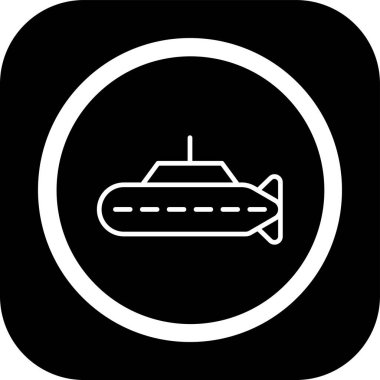 Modern b 'nin vektör çizimi denizaltı simgesinden yoksun