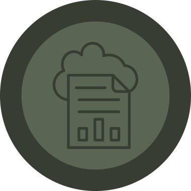 bulut hesaplama simgesi, vektör illüstrasyonu