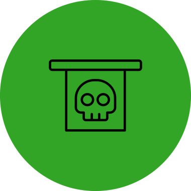 Bir kafatası simgesinin vektör çizimi