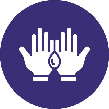 Damlayı tutan elin vektör çizimi