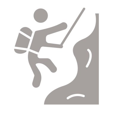 Şemsiye simgesi ile atlayan kişi, basit biçim