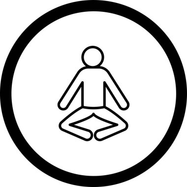 yoga. Web simgesi basit illüstrasyon
