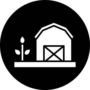 Çiftlik simgesinin vektör illüstrasyonu