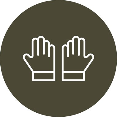 Kolayca değiştirilebilen veya düzenlenebilen eldiven vektör simgesi