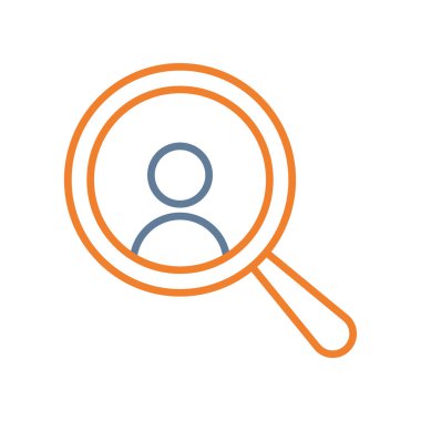 Büyütülmüş cam çizgi simgesi vektörü