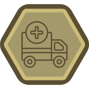 ambulans simgesi vektör illüstrasyonu