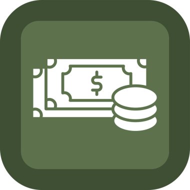 Para web simgesi, basit vektör illüstrasyonu