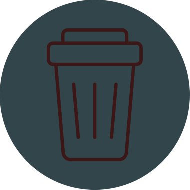 Çöp kutusu vektör illüstrasyonuName