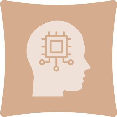 Elektronik aygıt simgesine sahip beyin