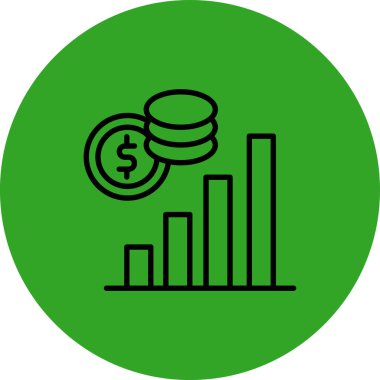 Dolar simgesi, vektör illüstrasyonu